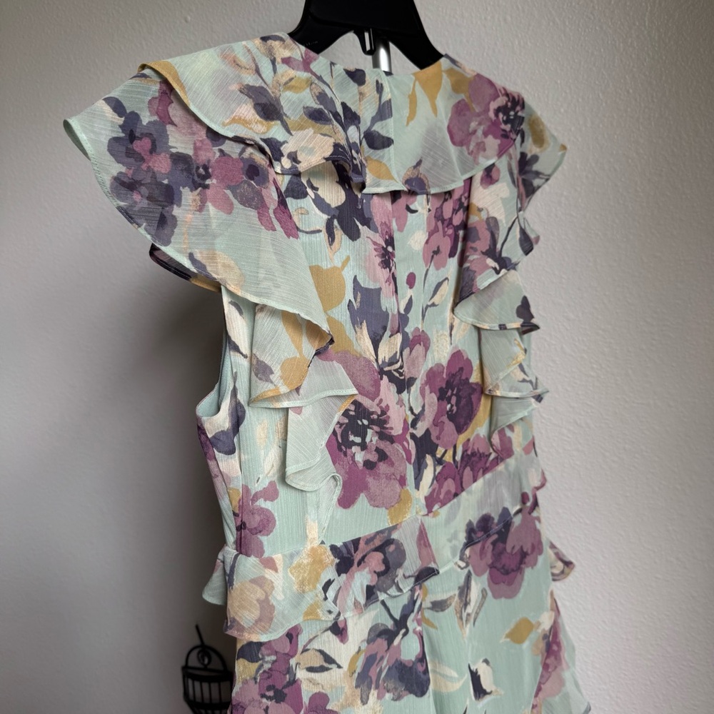NWT Ralph Lauren Women's Ruffled V-Neck A-Line Dress Sz 6 - Picture 11 of 12